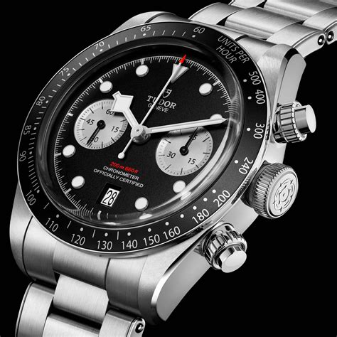 tudor black bay chrono dial.